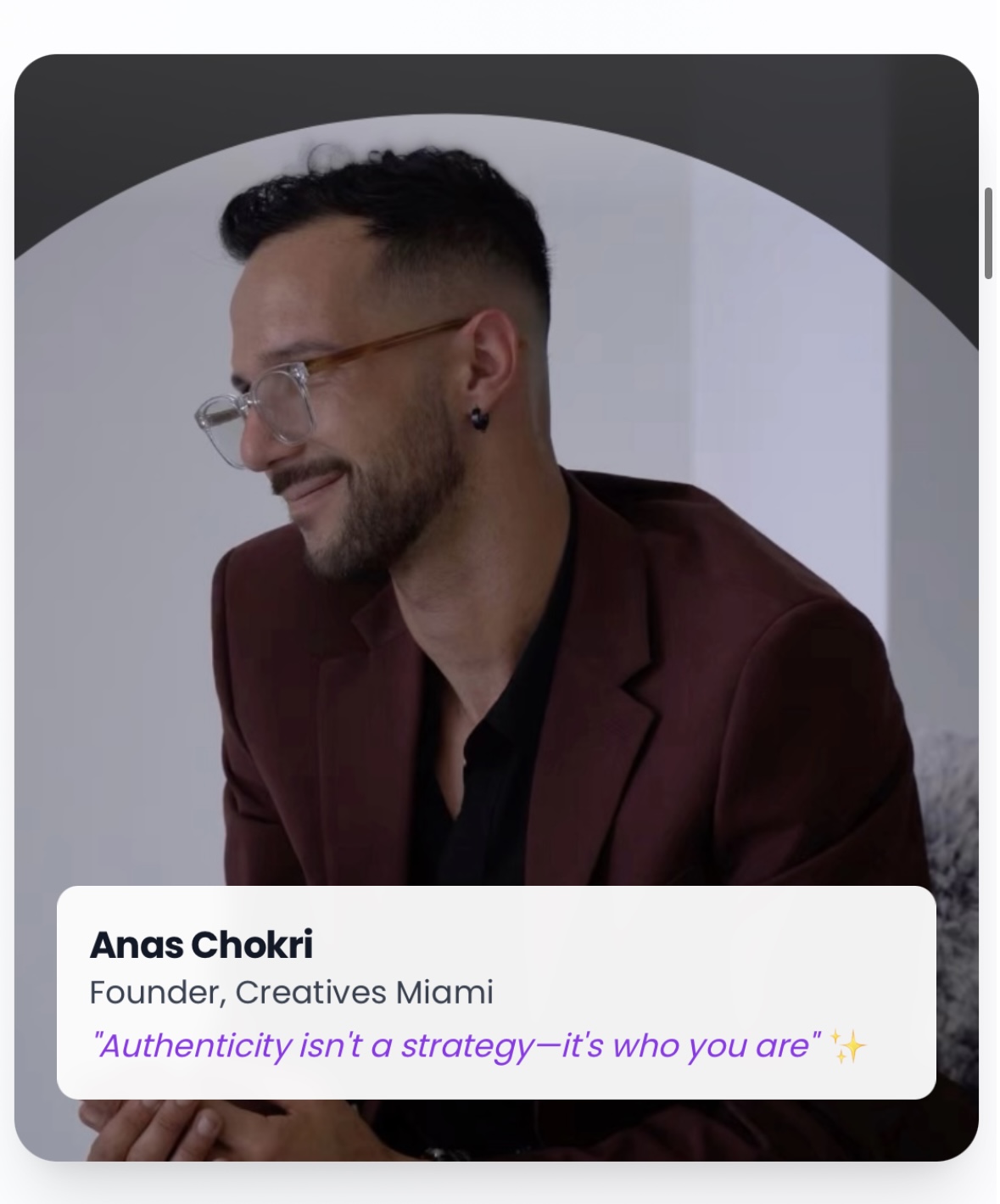 Anas Chokri, founder of Ascend Creatives